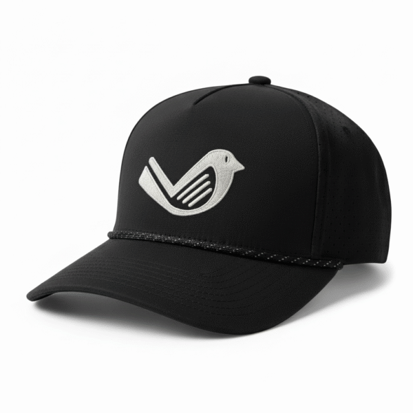 636 Performance Rope Snapback Black 636 Performance Rope SnapBack - Embroidered Logo - BirdiePop Co.