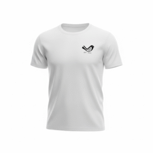 White T-Shirt with Black Graphics