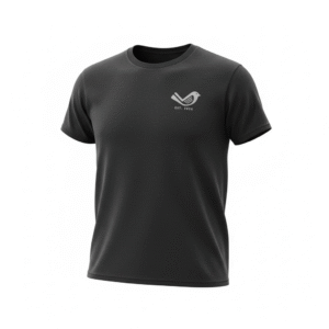 Black T-Shirt with White Graphics