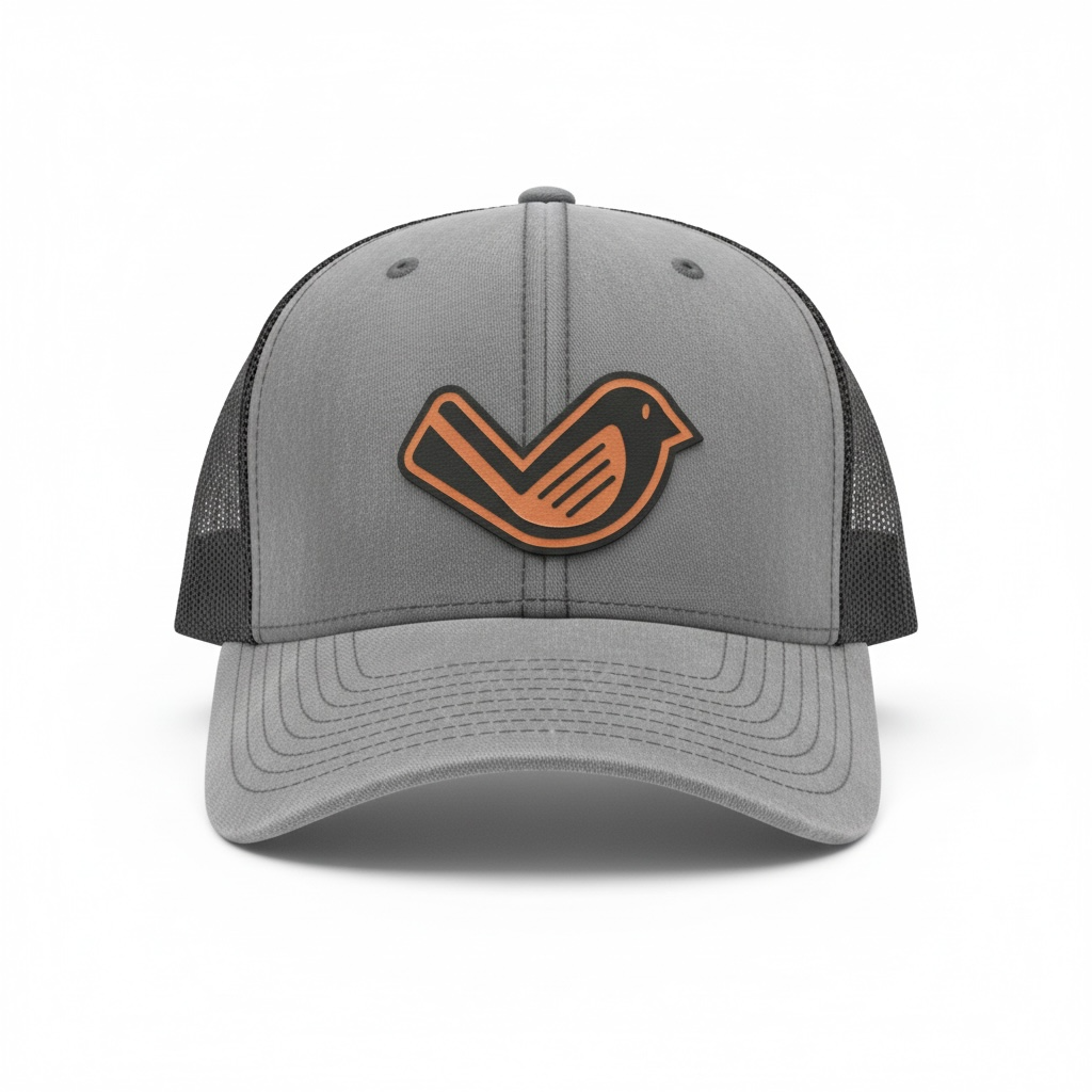 Charcoal Trucker SnapBack - Leather Patch Logo